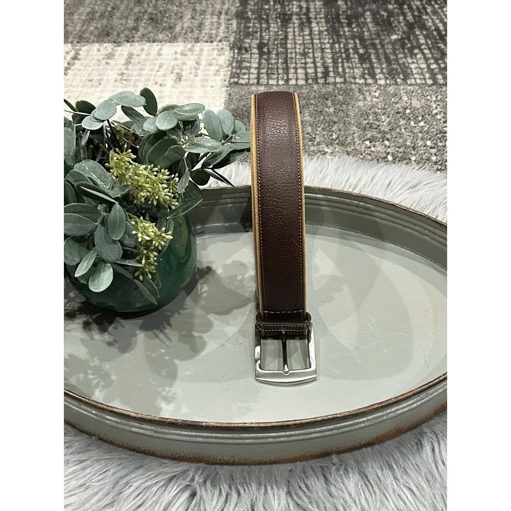 GAP Spring 2011 Brown Unisex Canvas & Leather Belt Size‎ 38